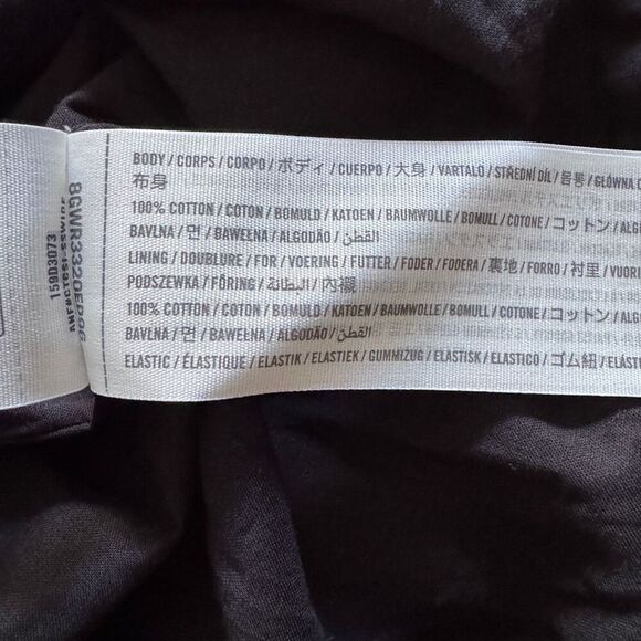 Abercrombie & Fitch Dipped-Waist Bubble Hem Midi Dress SP Black - Picture 8 of 8